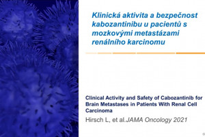 Klinická aktivita a bezpečnost kabozantinibu u pacientů s mozkovými metastázami renálního karcinomu